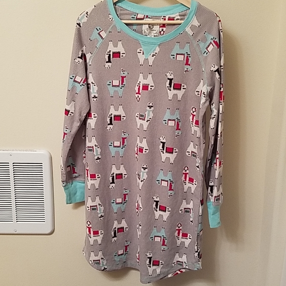 Pj Couture Other - Cozy llama pajamas waffle knit nightgown nightie
